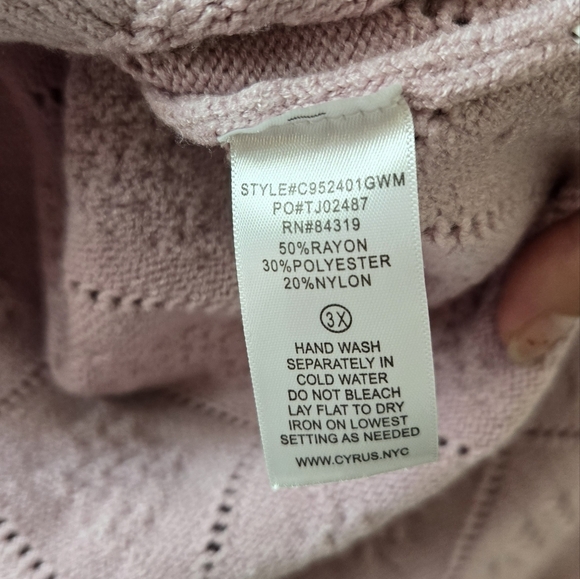 Cyrus Lavender Knit Women's Sweater - Picture 6 of 6